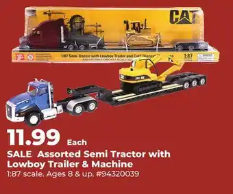 Runnings Assorted Semi Tractor with Lowboy Trailer & Machine offer