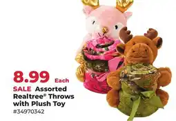 Runnings Assorted Realtree Throws with Plush Toy offer
