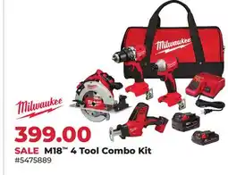 Runnings M18 4 Tool Combo Kit offer