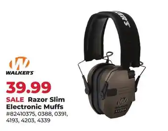 Runnings Razor Slim Electronic Muffs offer