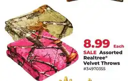 Runnings Assorted Realtree Velvet Throws offer