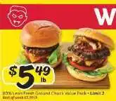 Winn Dixie 80% Lean Fresh Ground Chuck Value Pack offer