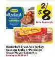 Winn Dixie Butterball Breakfast Turkey Sausage Links or Patties or Oscar Mayer Bacon offer