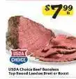 Winn Dixie USDA Choice Beef Boneless Top Round London Broil or Roast offer