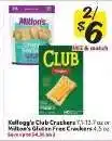 Winn Dixie Kellogg's Club Crackers or Milton's Gluten Free Crackers offer