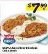 Winn Dixie USDA Choice Beef Boneless Cube Steak offer