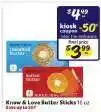 Winn Dixie Kroger & Love Butter Sticks offer