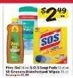 Winn Dixie Pine-Sol, S.O.S Soap Pads, SE Grocers Disinfectant Wipes offer