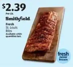 Aldi Smithfield Fresh St. Louis Ribs offer