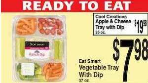 Super Saver Eat Smart Vegetable Tray With Dip offer