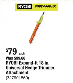 The Home Depot RYOBI Expand-It 18 in. Universal Hedge Trimmer Attachment offer