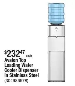 The Home Depot Avalon Top Loading Water Cooler Dispenser in Stainless Steel offer