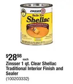 The Home Depot Zinsser 1 qt. Clear Shellac Traditional Interior Finish and Sealer offer