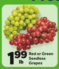 Save a Lot Red or Green Seedless Grapes offer