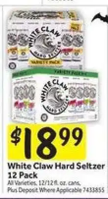 Stop&Shop White Claw Hard Seltzer 12 Pack offer