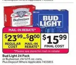Stop&Shop Bud Light 24 Pack offer