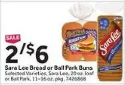 Stop&Shop Sara Lee Bread or Ball Park Buns offer