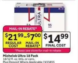 Stop&Shop Michelob Ultra 18 Pack offer