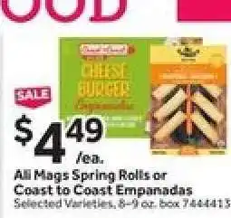 Stop&Shop All Mags Spring Rolls or Coast to Coast Empanadas offer