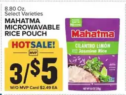 Food Lion Mahatma Microwavable Rice Pouch offer