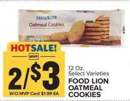 Food Lion FOOD LION OATMEAL COOKIES offer