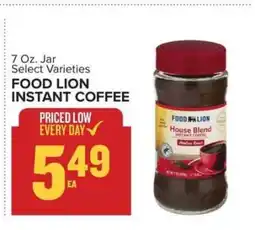 Food Lion FOOD LION INSTANT COFFEE offer