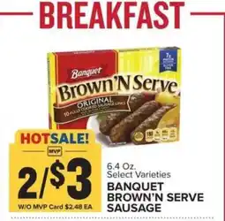 Food Lion Banquet Brown'N Serve Sausage offer
