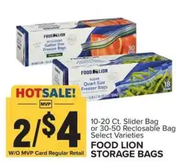 Food Lion Food Lion Storage Bags offer
