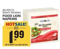 Food Lion FOOD LION NAPKINS offer