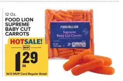 Food Lion FOOD LION SUPREME BABY CUT CARROTS offer