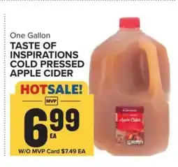 Food Lion TASTE OF INSPIRATIONS COLD PRESSED APPLE CIDER offer