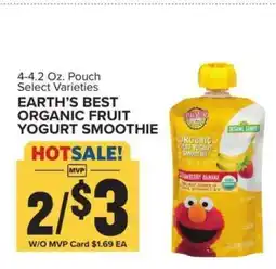 Food Lion Earth's Best Organic Fruit Yogurt Smoothie offer