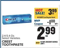 Food Lion Crest Toothpaste offer