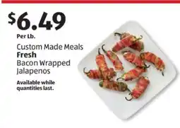Aldi Custom Made Meals Fresh Bacon-Wrapped Jalapeños offer