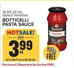 Food Lion Botticelli Pasta Sauce offer