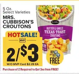 Food Lion Mrs. Cubbison's Croutons offer