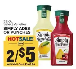Food Lion Simply Ades or Punches offer