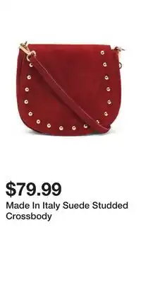 TJ Maxx Made In Italy Suede Studded Crossbody offer