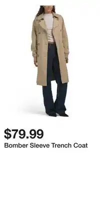TJ Maxx Bomber Sleeve Trench Coat offer