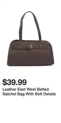 TJ Maxx Leather East West Belted Satchel Bag With Belt Details offer