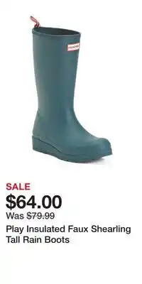 TJ Maxx Play Insulated Faux Shearling Tall Rain Boots offer
