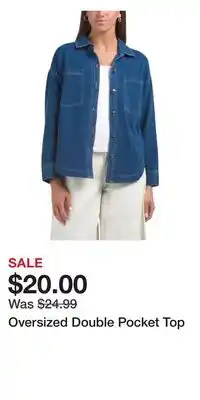 TJ Maxx Oversized Double Pocket Top offer