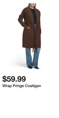 TJ Maxx Wrap Fringe Coatigan offer
