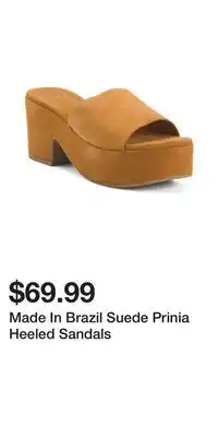 TJ Maxx Made In Brazil Suede Prinia Heeled Sandals offer