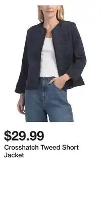TJ Maxx Crosshatch Tweed Short Jacket offer