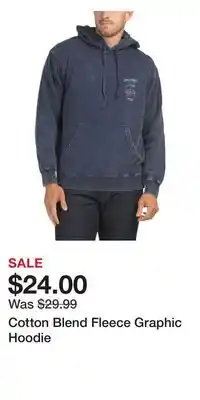 TJ Maxx Cotton Blend Fleece Graphic Hoodie offer