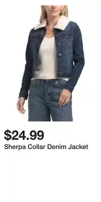 TJ Maxx Sherpa Collar Denim Jacket offer