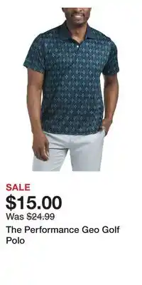 TJ Maxx The Performance Geo Golf Polo offer