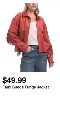 TJ Maxx Faux Suede Fringe Jacket offer