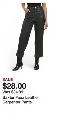 TJ Maxx Baxter Faux Leather Carpenter Pants offer